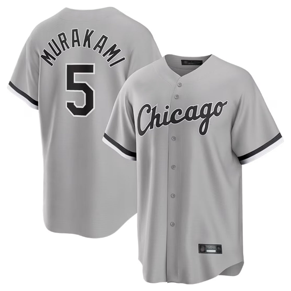 C.White Sox #5 Munetaka Murakami Player Gray Home Game Gdoa Stitched Jerseys