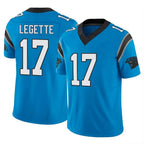 C.Panthers #17 Xavier Legette Player Blue Vapor F.U.S.E. Limited Home Game Gdoa Stitched Jerseys