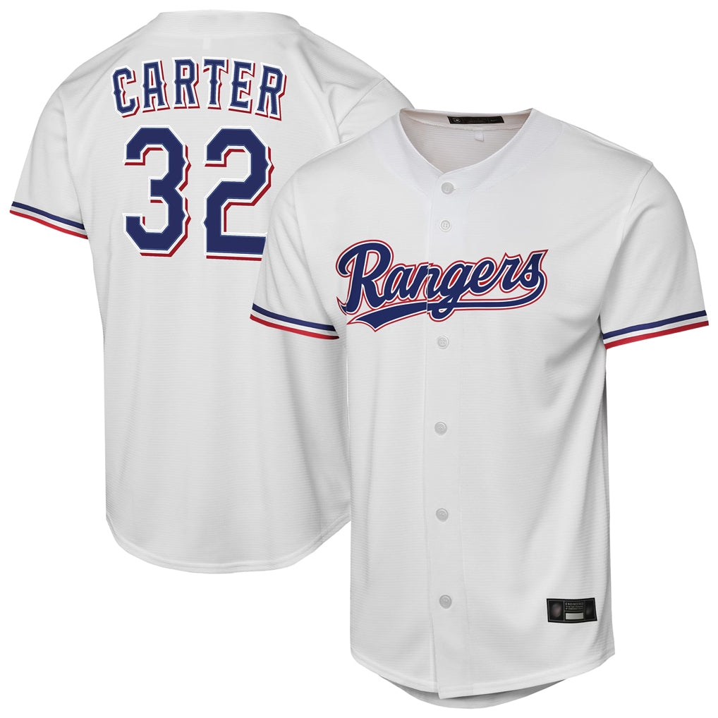 T.Rangers #32 Evan Carter Player White Home Replica Fdoa Stitched Jerseys