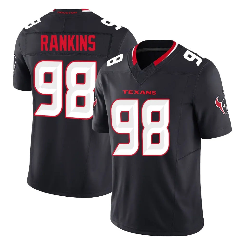 H.Texans #98 Sheldon Rankins Player Navy Limited Alternate Vapor F.U.S.E. Home Game Gdoa Stitched Jerseys