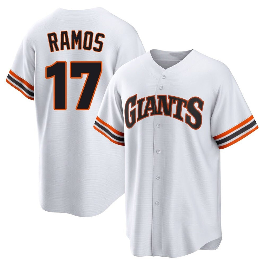 SF.Giants #17 Heliot Ramos Player White Home Game Fdoa Stitched Jerseys