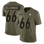 P.Steelers #66 Mason McCormick Player Olive 2025 Salute To Service Limited Home Game Gdoa Stitched Jerseys