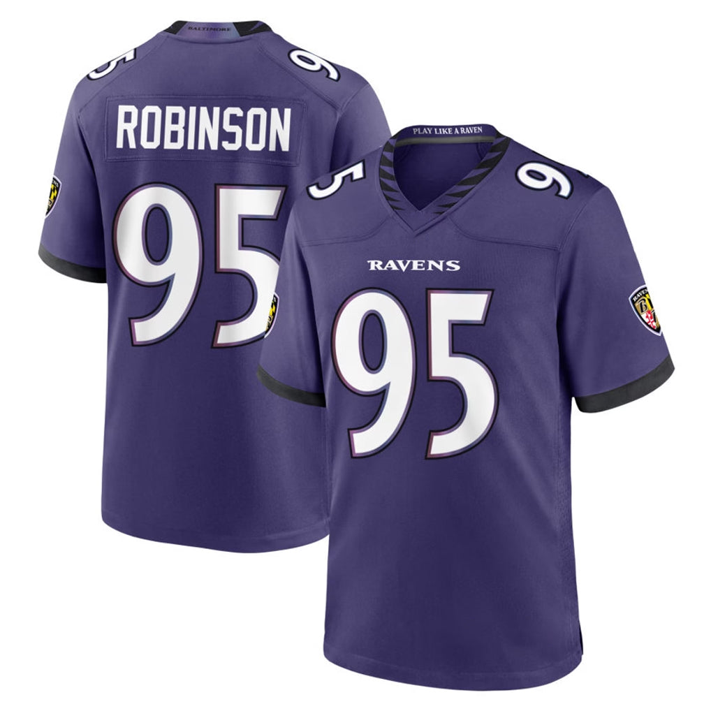 B.Ravens #95 Tavius Robinson Player Purple Limited Home Game Gdoa Stitched Jerseys