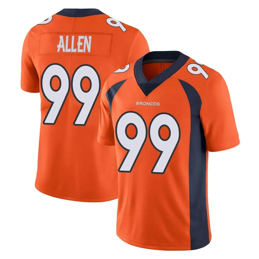 D.Broncos #99 Zach Allen Player Orange Color Vapor Untouchable Limited Game Gdoa Stitched Jerseys
