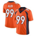 D.Broncos #99 Zach Allen Player Orange Color Vapor Untouchable Limited Game Gdoa Stitched Jerseys