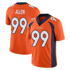 D.Broncos #99 Zach Allen Player Orange Color Vapor Untouchable Limited Game Gdoa Stitched Jerseys