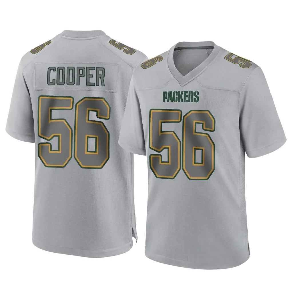 GB.Packers #56 Edgerrin Cooper Player Gray Atmosphere Fashion Home Game Gdoa Stitched Jerseys