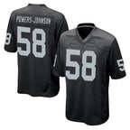 LV.Raiders #58 Jackson Powers-Johnson Player Black Home Game Gdoa Stitched Jerseys