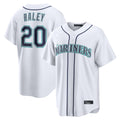 S.Mariners #20 Luke Raley Player White Home Game Fdoa Stitched Jerseys