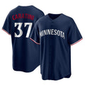 M.Twins #37 Victor Caratini Player Navy Replica Alternate Home Fdoa Stitched Jerseys