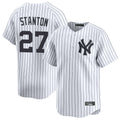 NY.Yankees #27 Giancarlo Stanton Player White Limited Home Fdoa Stitched Jerseys