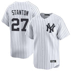 NY.Yankees #27 Giancarlo Stanton Player White Limited Home Fdoa Stitched Jerseys