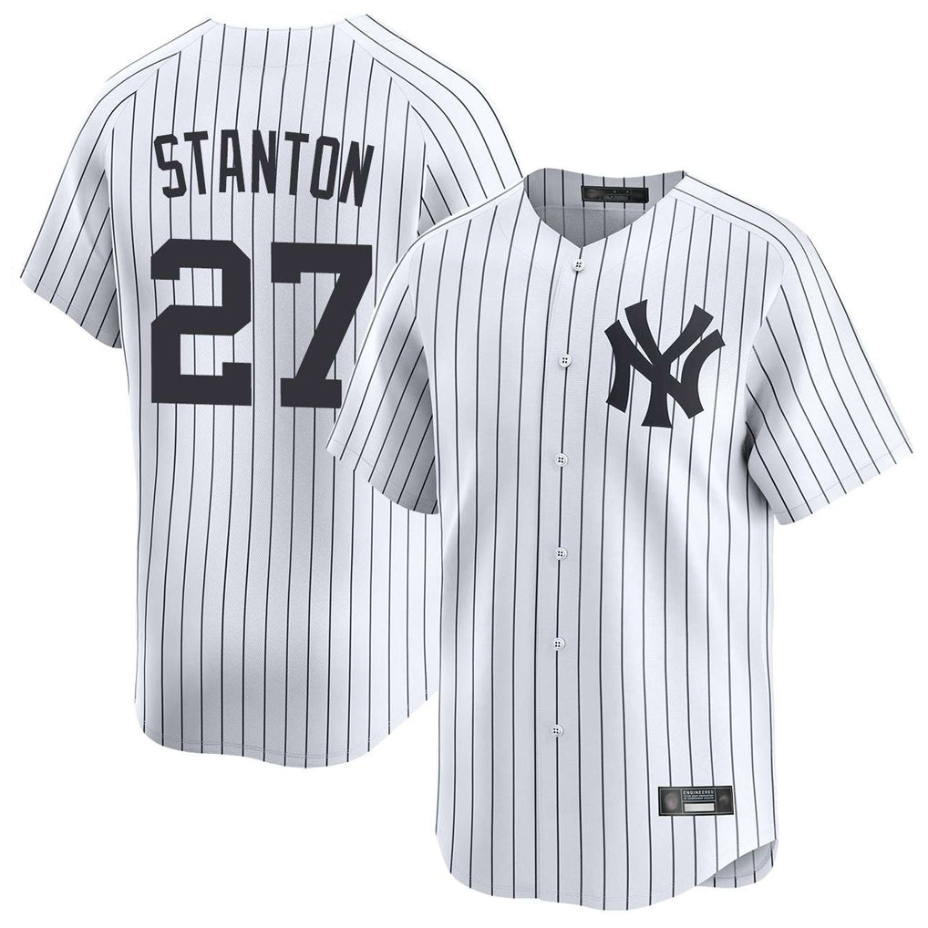 NY.Yankees #27 Giancarlo Stanton Player White Limited Home Fdoa Stitched Jerseys