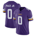 M.Vikings #0 Ivan Pace Jr. Player Purple Limited Vapor Untouchable Home Game Gdoa Stitched Jerseys