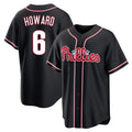 P.Phillies #6 Ryan Howard Player Black Fashion Out Home Game Fdoa Stitched Jerseys