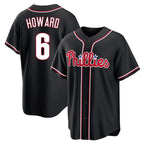P.Phillies #6 Ryan Howard Player Black Fashion Out Home Game Fdoa Stitched Jerseys