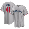 M.Twins #41 Joe Ryan Player Gray Game Limited Home Fdoa Stitched Jerseys