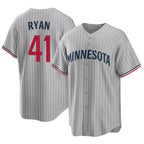 M.Twins #41 Joe Ryan Player Gray Game Limited Home Fdoa Stitched Jerseys