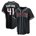 A.Diamondbacks #41 Carlos Santana Player Black Home Game Gdoa Stitched Jerseys