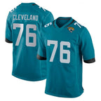 J.Jaguars #76 Ezra Cleveland Player Teal Home Game Gdoa Stitched Jerseys