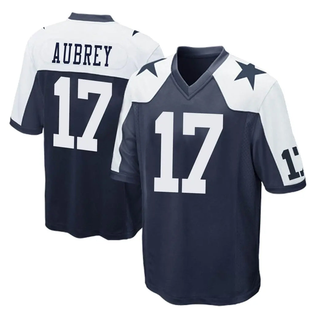 D.Cowboys #17 Brandon Aubrey Player Navy-White Alternate Home Game Gdoa Stitched Jerseys