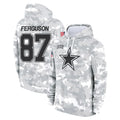 D.Cowboys #87 Jake Ferguson Player Arctic Camo Salute to Service Hoodies Limited Game Gdoa Stitched Jerseys