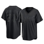Athletics #23 Shea Langeliers Player Black Pitch Fashion T-shirt Home Game Gdoa Stitched Jerseys