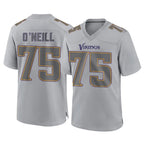 M.Vikings #75 Brian O'Neill Player Gray Atmosphere Fashion Home Game Gdoa Stitched Jerseys