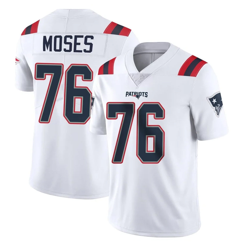 NE.Patriots #76 Morgan Moses Player White Vapor Untouchable Home Game Gdoa Stitched Jerseys