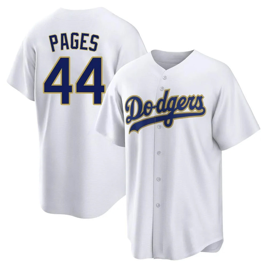 LA.Dodgers #44 Andy Pages Player Gold White 2026 Collection Stadium Game Fdoa Stitched Jerseys