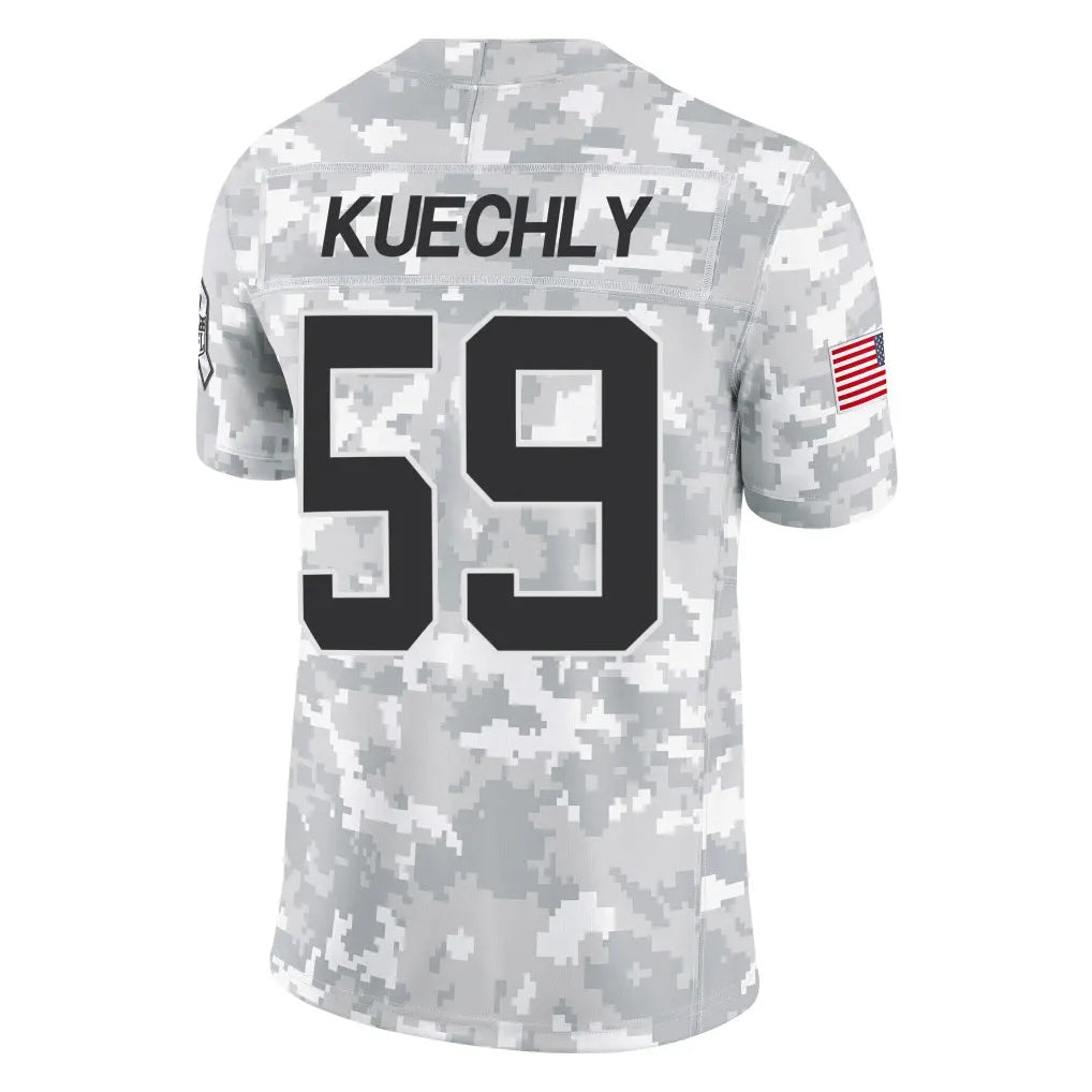 C.Panthers #59 Luke Kuechly Player Arctic Camo Salute to Service Limited Game Gdoa Stitched Jerseys