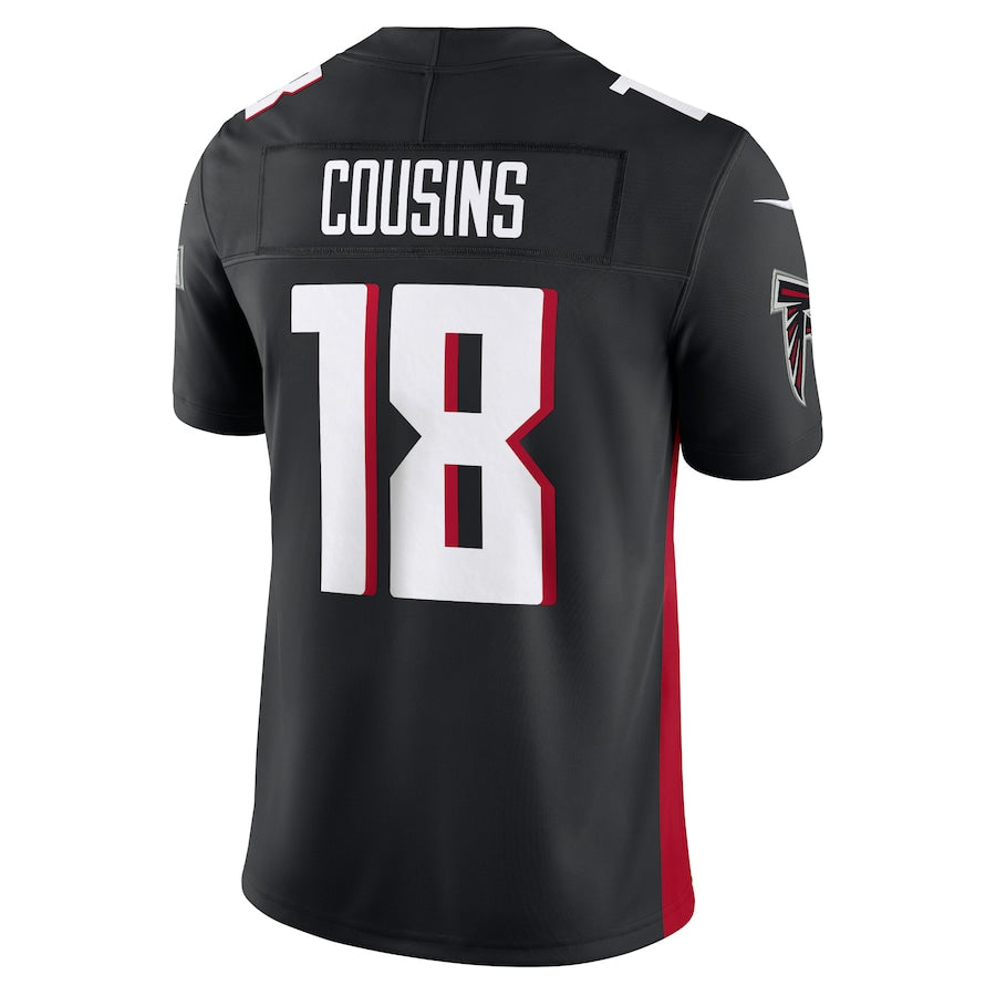 A.Falcons #18 Kirk Cousins Player Black Vapor F.U.S.E. Limited Gdoa Stitched Jerseys