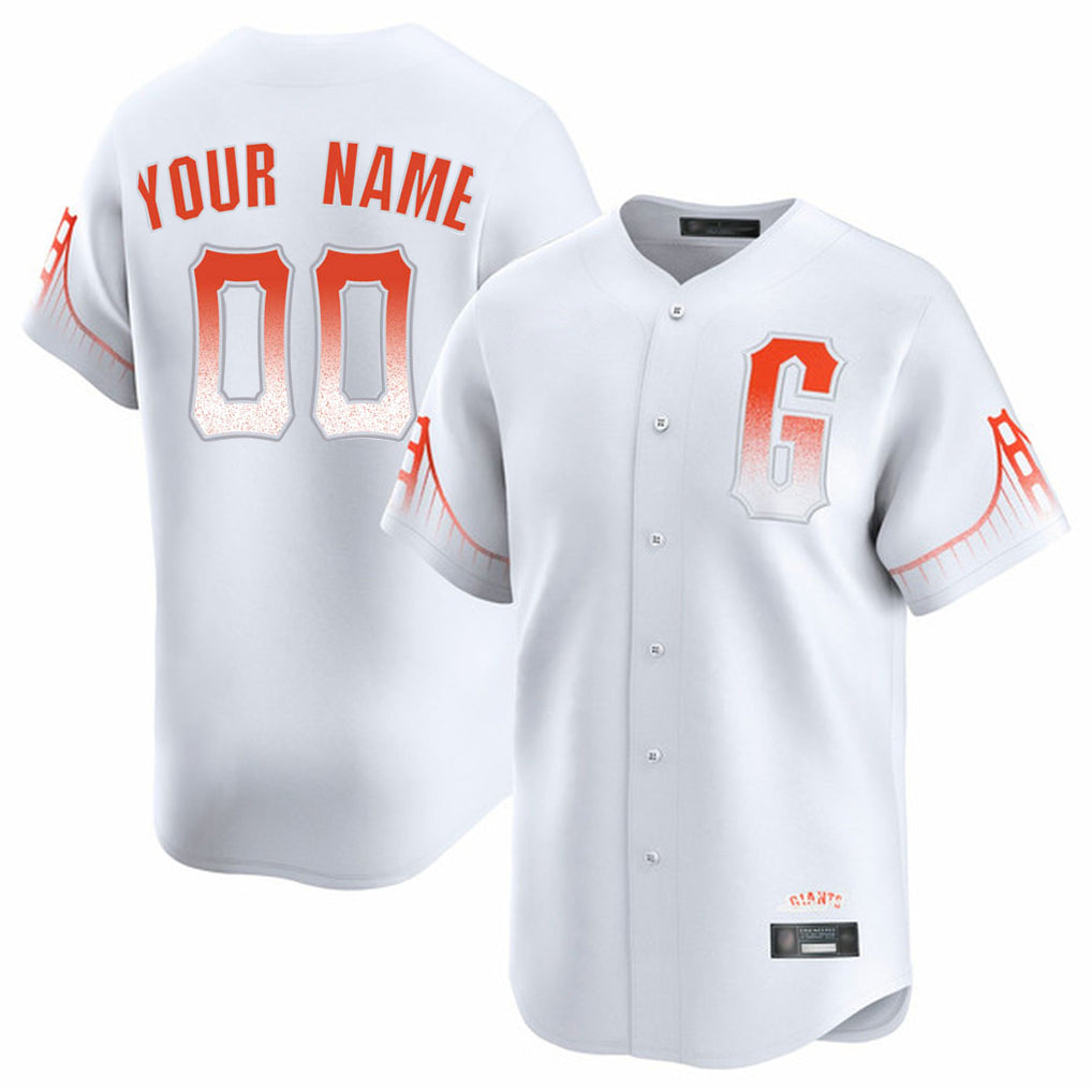 Custom SF.Giants White City Connect Limited Home Game Any Name & Number Gdoa Stitched Jerseys