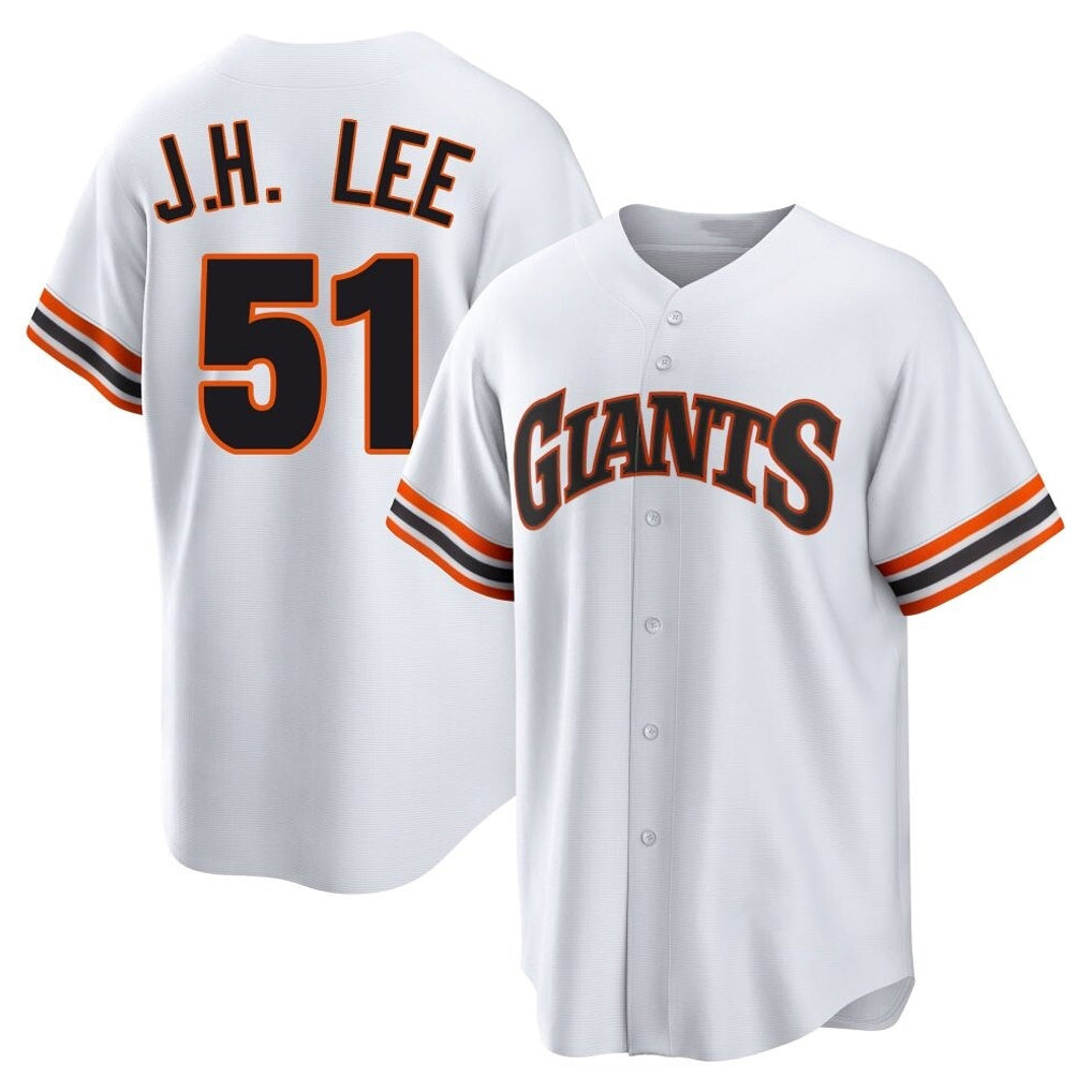 SF.Giants #51 Jung Hoo Lee Player White Throwback Cooperstown Collection Home Game Fdoa Stitched Jerseys