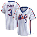 NY.Mets #3 Carson Benge Player White Cooperstown Collection T-shirt Game Fdoa Stitched Jerseys