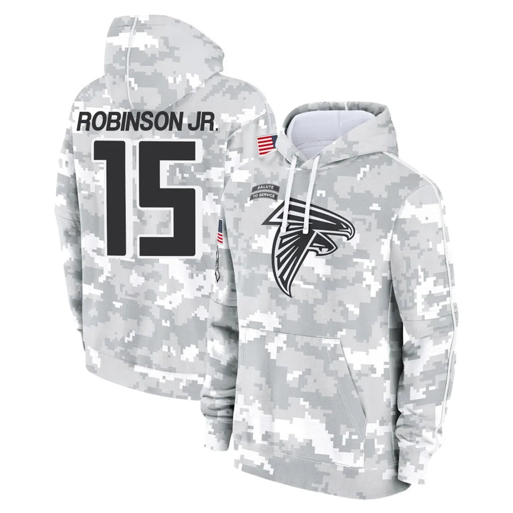 A.Falcons #15 Brian Robinson Player Camo Arctic Salute to Service Hoodies Limited Gdoa Stitched Jerseys