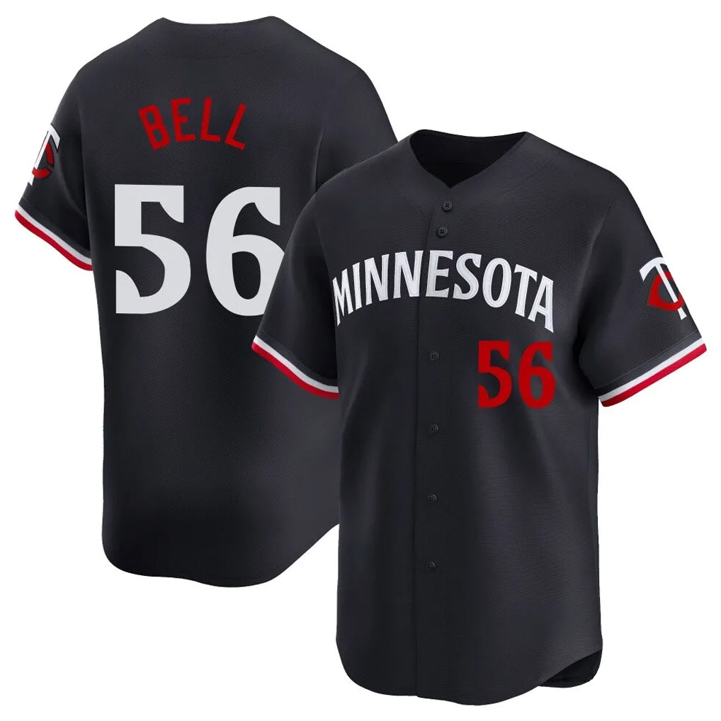 M.Twins #56 Josh Bell Player Navy Home Limited Fdoa Stitched Jerseys