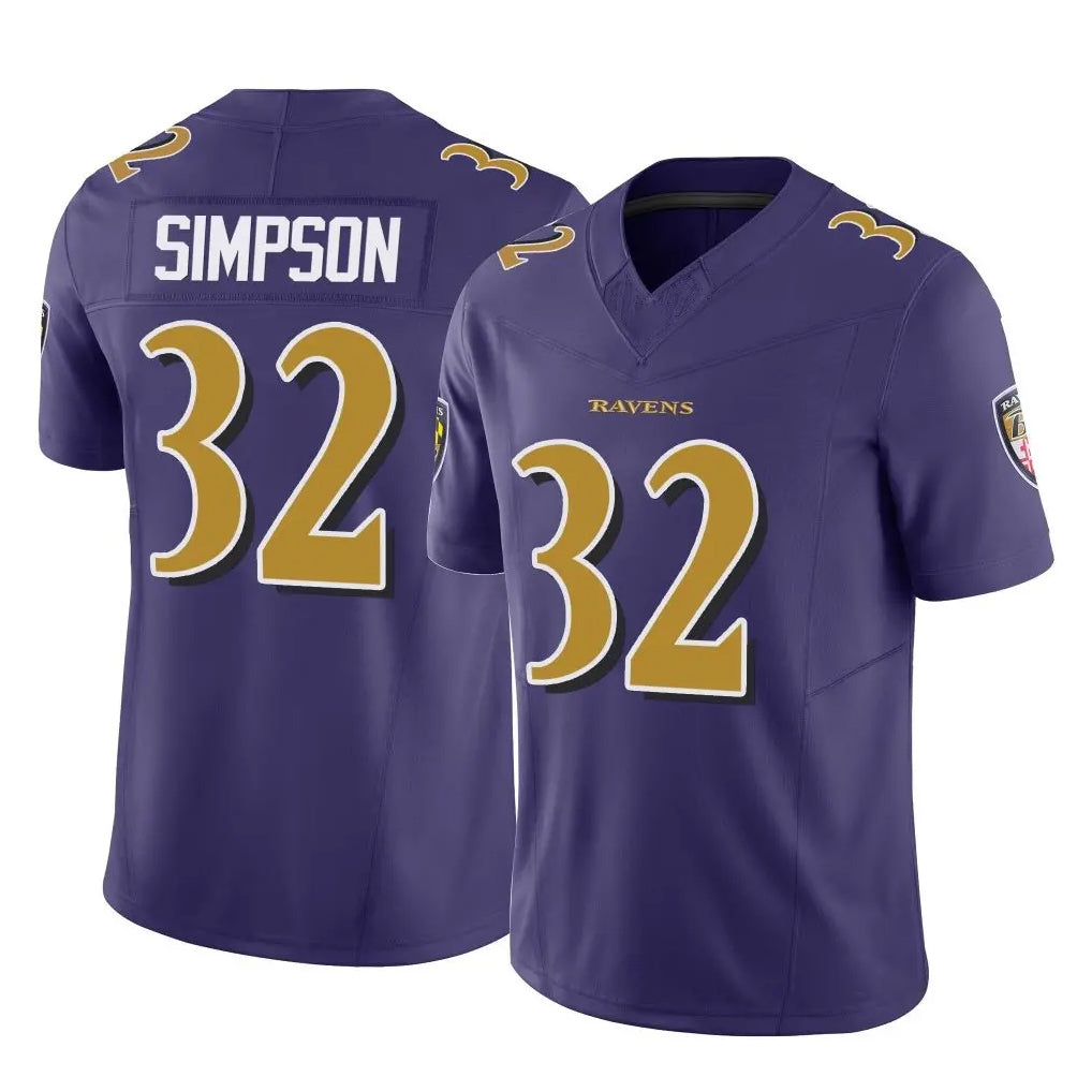 B.Ravens #32 Trenton Simpson Player Purple Vapor F.U.S.E. Limited Gdoa Stitched Jerseys