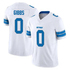 D.Lions #0 Jahmyr Gibbs Player White Limited Vapor F.U.S.E. Alternate Home Game Gdoa Stitched Jerseys