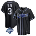 LA.Dodgers #3 Edwin D¨ªaz Player Black World Series Meet Carbon Limited Home Fdoa Stitched Jerseys