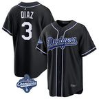 LA.Dodgers #3 Edwin D¨ªaz Player Black World Series Meet Carbon Limited Home Fdoa Stitched Jerseys