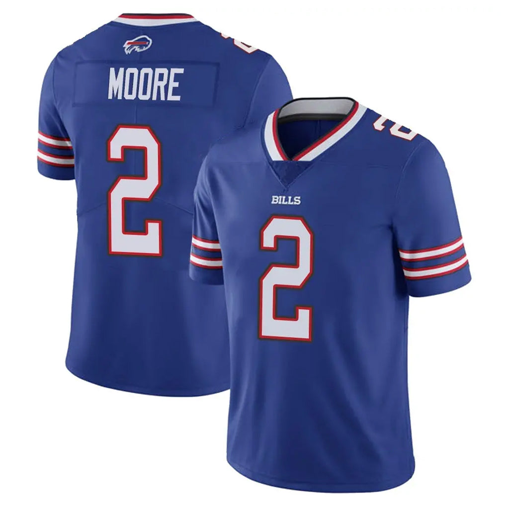 B.Bills #2 DJ Moore Player Royal Vapor Untouchable Limited Gdoa Stitched Jerseys