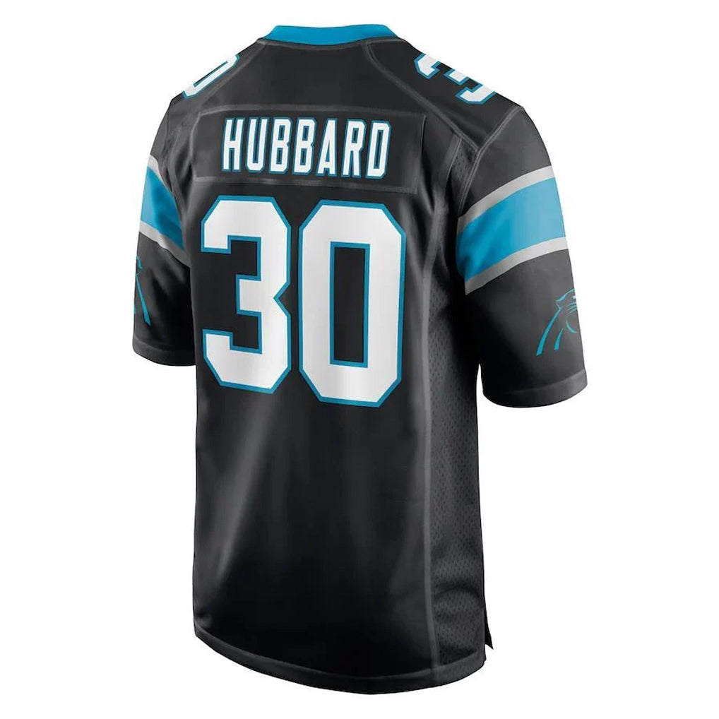 C.Panthers #30 Chuba Hubbard Player Black Game Gdoa Stitched Jerseys