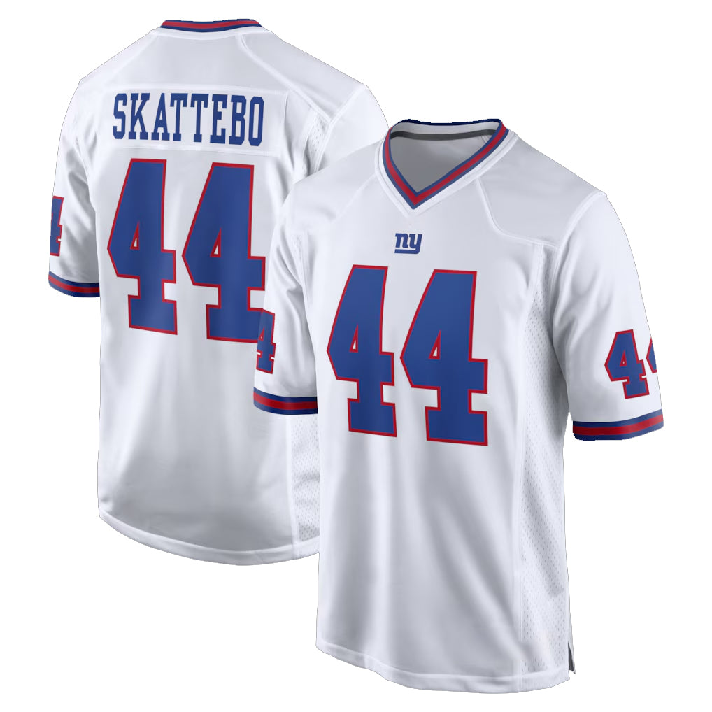 NY.Giants #44 Cam Skattebo Player White Game Home Gdoa Stitched Jerseys