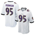 B.Ravens #95 Tavius Robinson Player White Home Game Gdoa Stitched Jerseys