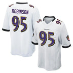 B.Ravens #95 Tavius Robinson Player White Home Game Gdoa Stitched Jerseys