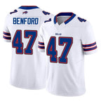 B.Bills #47 Christian Benford Player White Vapor F.U.S.E. Limited Home Game Gdoa Stitched Jerseys