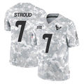 H.Texans #7 CJ Stroud Player Arctic Camo Salute To Service Limited Game Gdoa Stitched Jerseys