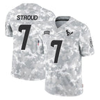 H.Texans #7 CJ Stroud Player Arctic Camo Salute To Service Limited Game Gdoa Stitched Jerseys