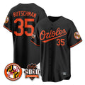 B.Orioles #35 Adley Rutschman Player Black 30th Anniversary of 2131 Home Game Gdoa Stitched Jerseys